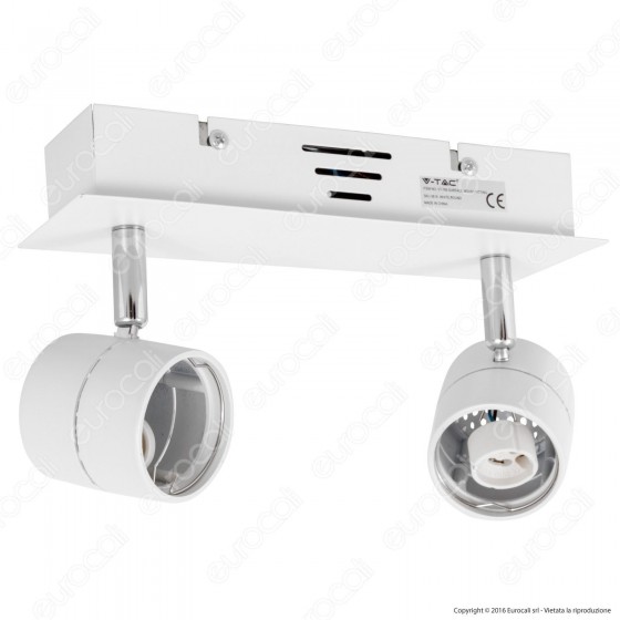 V-Tac VT-788 Portafaretto da Incasso Track Light Orientabile per 2 V-Tac VT-788 Portafaretto da Incasso Track Light Orientabile per 2
