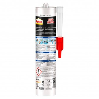 Pattex Bagno Sano Stop Muffa Silicone Bianco con Applicatore - Flacone da 300ml [TERMINATO]