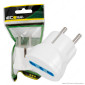 Immagine 1 - Ecova Adattatore Singolo Spina Standard Franco/Tedesco Schuko Presa Bipasso 10/16A 2P+T Colore