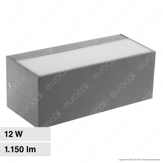 V-Tac VT-8057 Lampada LED da Muro 12W Wall Light IP65 con V-Tac VT-8057 Lampada LED da Muro 12W Wall Light IP65 con