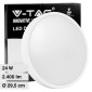 Immagine 1 - V-Tac VT-8624 Plafoniera LED Rotonda 24W SMD IP44 Colore Bianco