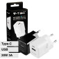 Immagine 1 - V-Tac Smart VT-5320 Caricabatterie con Spina 10A 2P Adattatore Porta USB e Type-C Ricarica Rapida