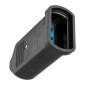 Immagine 1 - Ecova Presa Bipasso 10/16A 2P+T IP44 in Gomma Antispruzzo con Uscita Cavo Dritta Colore Nero - mod.