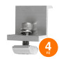 Immagine 1 - V-Tac Morsetto Terminale in Alluminio per Installazione Pannelli Solari Fotovoltaici da 35mm - 4 Pezzi - SKU 11388