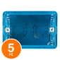 Immagine 1 - Ecova Scatola da Incasso per Serie Civile 503 a 3 Posti Rettangolare IP40 - mod. 27016 - Confezione da 5 pezzi