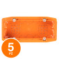 Immagine 1 - Ecova Scatola da Incasso per Serie Civile 506 a 6 Posti Rettangolare IP40 - mod. 27018 - Confezione da 5 pezzi