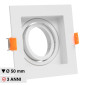 Immagine 1 - V-Tac VT-933 Portafaretto Quadrato Orientabile da Incasso per Lampadine GU10 e GU5.3 (MR16) Bianco - SKU 6656