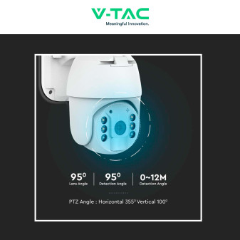 VT-11024-4G Telecamera di Sorveglianza PTZ Bianca V-Tac