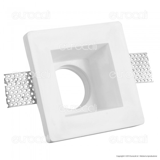 V-Tac VT 763SQ Portafaretto Quadrato da Incasso in Gesso per V-Tac VT 763SQ Portafaretto Quadrato da Incasso in Gesso per
