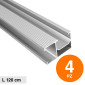 Immagine 1 - V-Tac Binario in Alluminio 120cm per Pannelli Solari Fotovoltaici - Confezione da 4 Supporti - SKU 11390