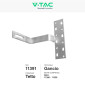 Immagine 2 - V-Tac Gancio in Alluminio per Installazione da Tetto Pannelli Solari Fotovoltaici - 5 Pezzi - SKU 11391