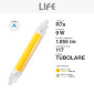 Immagine 4 - Life Lampadina LED R7s 9W Tubolare L118 Slim COB in Vetro - mod. 39.932009C30 / 39.932009N40