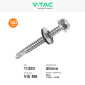 Immagine 4 - V-Tac Kit Struttura in Alluminio per Montaggio di 12 Pannelli Solari Fotovoltaici 35mm da 400W a 550W per Tetto a Falda