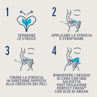 Strisce Depilatorie Viso per Pelli Sensibili Veet Expert 12pz