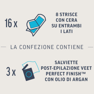 Strisce Depilatorie Bikini & Ascelle per Pelli Sensibili Veet Expert 16pz