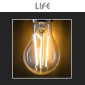 Immagine 4 - Life Lampadina LED E27 12W Bulb A70 Goccia Filament Vetro Trasparente - mod. 39.920357C27 / 39.920357C3