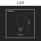 Immagine 6 - Life Lampadina LED E27 12W Bulb A70 Goccia Filament Vetro Trasparente - mod. 39.920357C27 / 39.920357C3