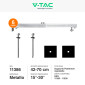 Immagine 4 - V-Tac Kit Struttura in Alluminio per Montaggio di 6 Pannelli Solari Fotovoltaici 35mm da 400W a 550W per Tetto Piano