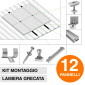 Immagine 1 - V-Tac Kit Struttura in Alluminio Montaggio 12 Pannelli Solari Fotovoltaici 35mm da 400W a 550W su Tetto Lamiera Grecata