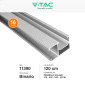 Immagine 4 - V-Tac Kit Struttura in Alluminio per Montaggio di 8 Pannelli Solari Fotovoltaici 35mm da 400W a 550W per Tetto Piano