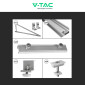 Immagine 2 - V-Tac Kit Struttura in Alluminio per Montaggio di 12 Pannelli Solari Fotovoltaici 35mm da 400W a 550W per Tetto Piano