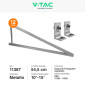 Immagine 3 - V-Tac Kit Struttura in Alluminio per Montaggio di 12 Pannelli Solari Fotovoltaici 35mm da 400W a 550W per Tetto Piano
