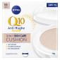 Immagine 1 - Nivea Q10 Power Antirughe 3 in 1 Skin Care Cushion Fondotinta Idratante SPF 15 Colore 02 Dark - Cofanetto da 15g