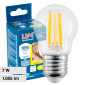 Immagine 1 - Life Lampadina LED E27 7W Minisfera G45 MiniGlobo Filament Vetro Trasparente - mod. 39.920251C27 / 39.920251C30 / 39.920251N40