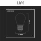 Immagine 7 - Life Lampadina LED E27 6,5W Minisfera G45 MiniGlobo SMD - mod. 39.920266C30 / 39.920266N40 / 39.920266F65