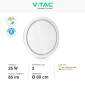 Immagine 2 - V-Tac VT-8602 Lampada LED a Specchio Rotondo 25W IP44 Changing Color CCT 3in1 Touch con Sistema Anti appannamento - SKU 2140491