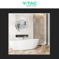 Immagine 4 - V-Tac VT-8602 Lampada LED a Specchio Rotondo 25W IP44 Changing Color CCT 3in1 Touch con Sistema Anti appannamento - SKU 2140491