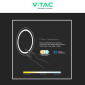 Immagine 7 - V-Tac VT-8602 Lampada LED a Specchio Rotondo 25W IP44 Changing Color CCT 3in1 Touch con Sistema Anti appannamento - SKU 2140491
