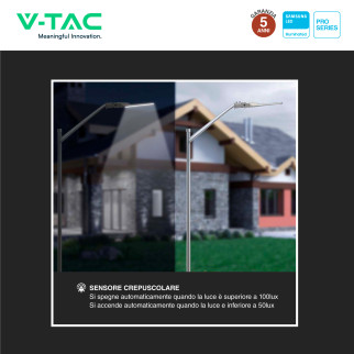 VT-139ST Lampada Stradale LED 50W IP65 SMD Samsung V-Tac Pro
