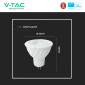 Immagine 8 - V-Tac Pro VT-267 Lampadina LED PAR16 GU5.3 (MR16) 6W Faretto SMD Chip Samsung - SKU 21207 / 21208 / 21209