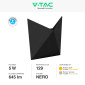 Immagine 4 - V-Tac VT-825 Lampada LED da Muro 5W Wall Light Nera con LED SMD Applique IP65 - SKU 218282 / 218283