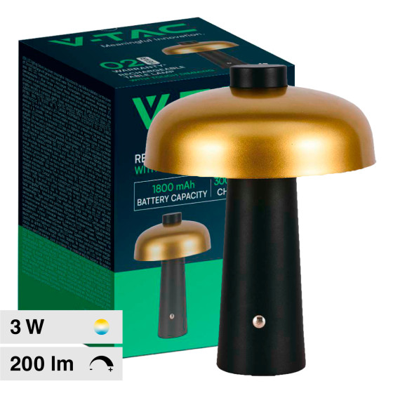 VT-1050 Lampada LED 3in1 da Tavolo 3W Dimmerabile Changing Color V-Tac VT-1050 Lampada LED 3in1 da Tavolo 3W Dimmerabile Changing Color V-Tac