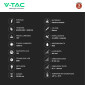 Immagine 5 - V-Tac VT-812 Lampada LED da Parete 10W SMD Wall Light SMD Colore Bianco Applique con Teste Orientabili - SKU 218254 / 218256