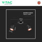 Immagine 7 - V-Tac VT-812 Lampada LED da Parete 10W SMD Wall Light SMD Colore Nero Applique con Teste Orientabili - SKU 218255 / 218257