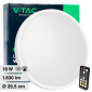 Immagine 1 - V-Tac VT-8618S Plafoniera LED Rotonda 18W SMD IP44 Sensore di Movimento e Crepuscolare Colore Bianco - SKU 76591 / 76601 / 76611