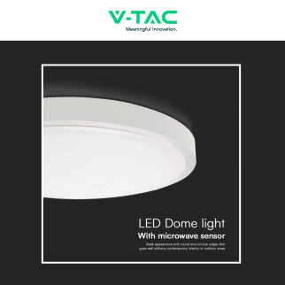 VT-8630 Plafoniera LED Rotonda 18W SMD IP44 Colore Bianco V-Tac