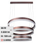 Immagine 1 - V-Tac VT-82-3D Lampadario LED a Sospensione 86W SMD Forma Rotonda Dimmerabile Colore Caffè - SKU 213991