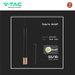Immagine 6 - V-Tac VT-977 Lampadario a Sospensione con Portalampada Per Lampadine GU10 in Alluminio Colore Nero e Oro - SKU 6689