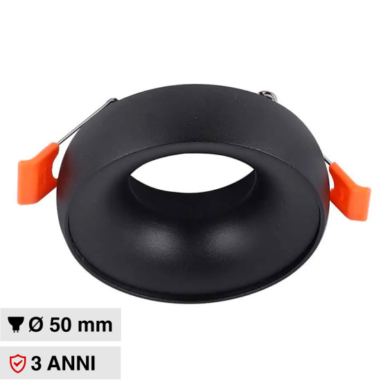 Portafaretto Rotondo Nero per GU10 GU5.3 VT-980 V-Tac Portafaretto Rotondo Nero per GU10 GU5.3 VT-980 V-Tac