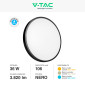 Immagine 5 - V-Tac VT-8630 Plafoniera LED Rotonda 36W SMD IP44 Colore Nero - SKU 76391 / 76401 / 76411
