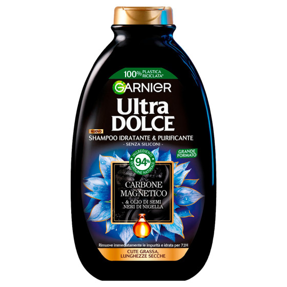 Garnier Ultra Dolce Shampoo Idratante Purificante Carbone Magnetico Garnier Ultra Dolce Shampoo Idratante Purificante Carbone Magnetico