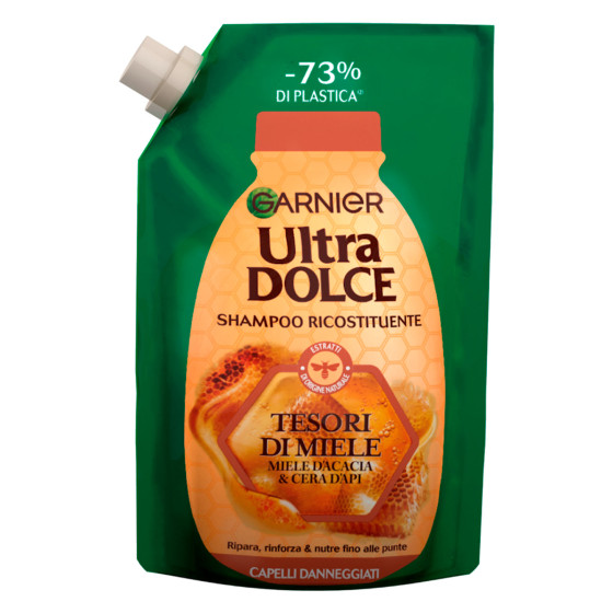 Garnier Ultra Dolce Shampoo Ricostituente Tesori di Miele Eco 500ml Garnier Ultra Dolce Shampoo Ricostituente Tesori di Miele Eco 500ml
