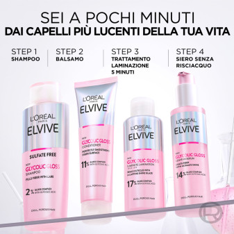 Shampoo Capelli Spenti e Porosi Elvive Glycolic Gloss L'Oréal Paris