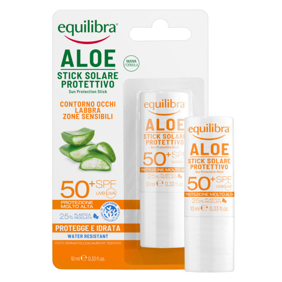 Equilibra Aloe Stick Solare SPF 50+ Conto Occhi Labbra Nei Tatuaggi Equilibra Aloe Stick Solare SPF 50+ Conto Occhi Labbra Nei Tatuaggi