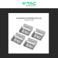 Immagine 6 - V-Tac VT-8204 Profilo Piatto Largo in Alluminio per Strisce LED a Superficie con Copertura Opaca Lunghezza 2 metri - SKU 23176