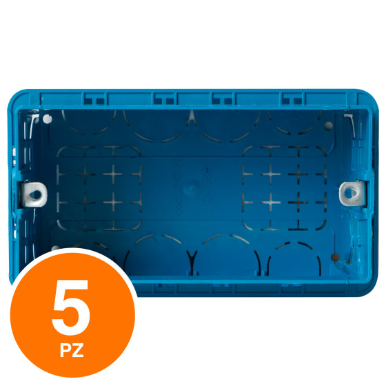 Scatola da Incasso a 4 Posti Rettangolare IP40 Ecova Scatola da Incasso a 4 Posti Rettangolare IP40 Ecova
